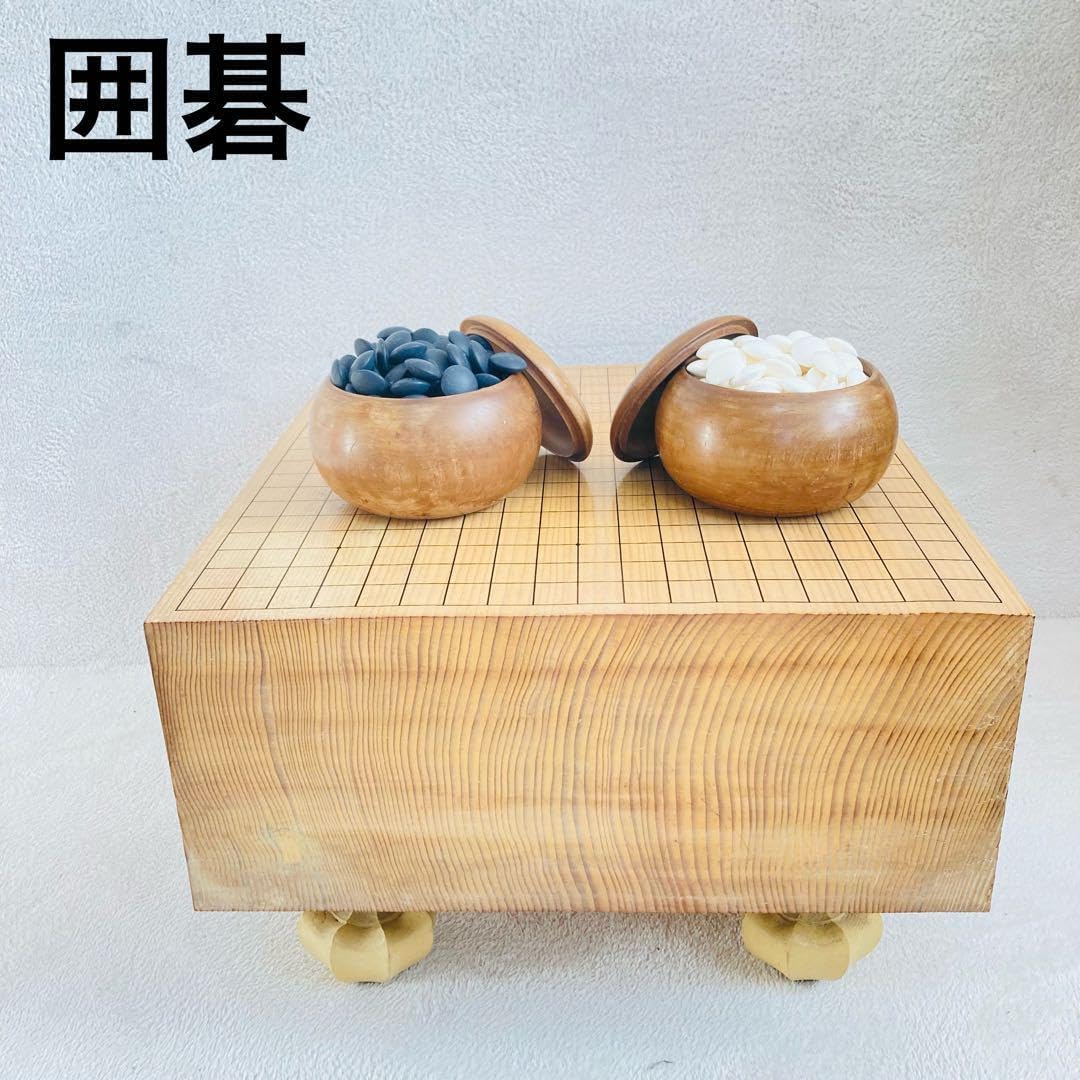 囲碁セット 60号　天地柾目 碁盤 36号 蛤碁石 本那智黒 ヘソあり 新榧 囲碁セット 60号 天地柾目 碁盤 36号 蛤碁石 本那智黒 ヘソあり